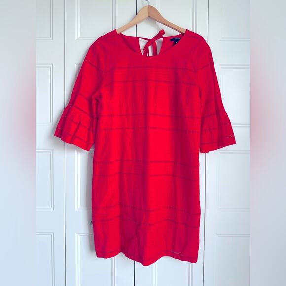 J. Crew  Flutter Sleeve Eyelet Shift Dress Sz 14 NWT - Picture 5 of 10